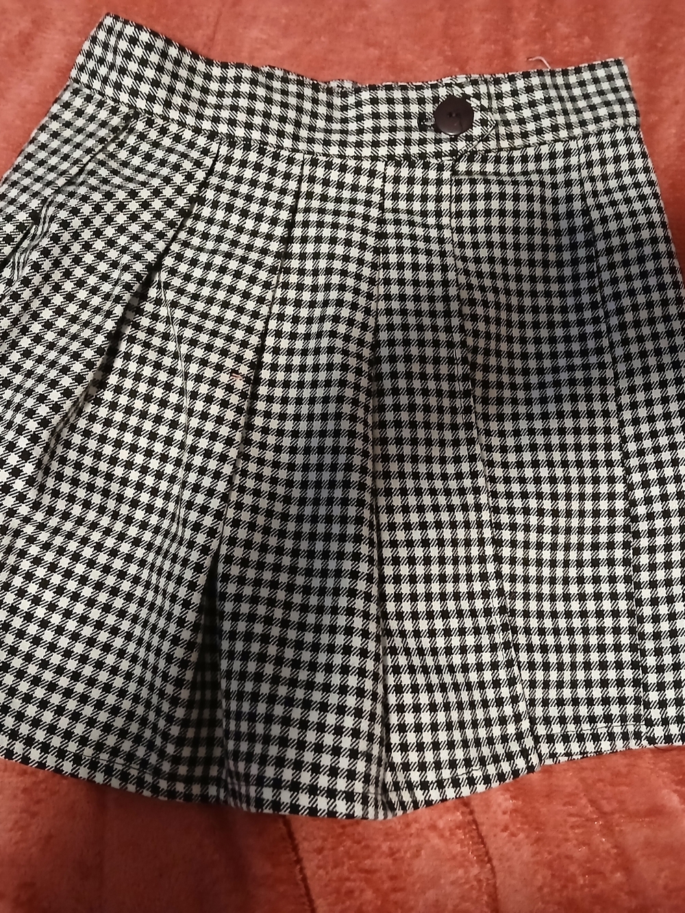 NIKI-LEE CALIFORNIA Black and White Houndstooth Girls Skort Skirt